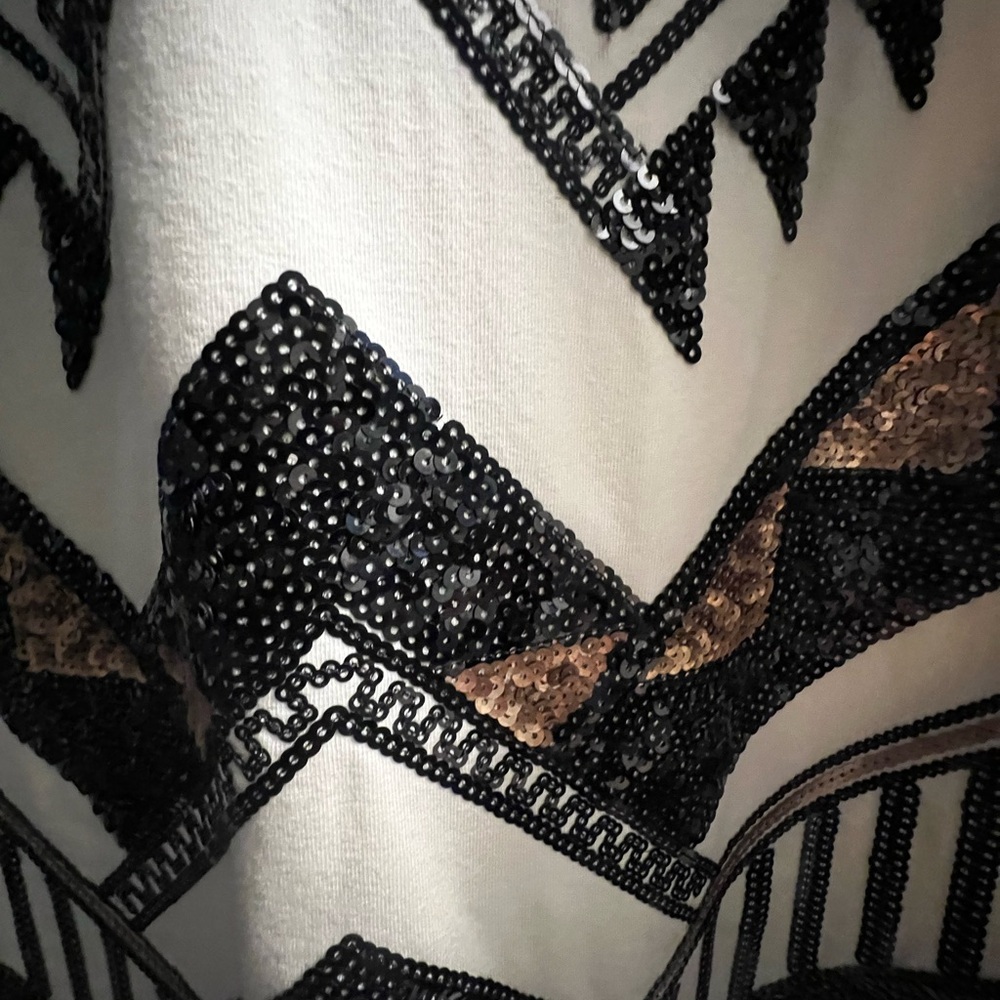 Express Stunning Aztec Sequin Women’s Medium Mini Dress - Picture 2 of 16